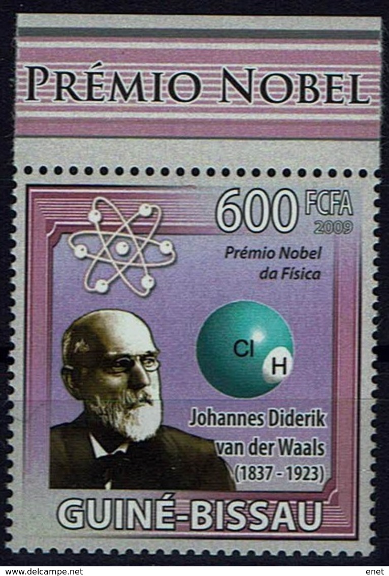 Guinea-Bissau 2009 - Johannes Diderik Van Der Waals, Niederländischer Physiker, Nobelpreis 1910 - MiNr 4338 - Nobelprijs