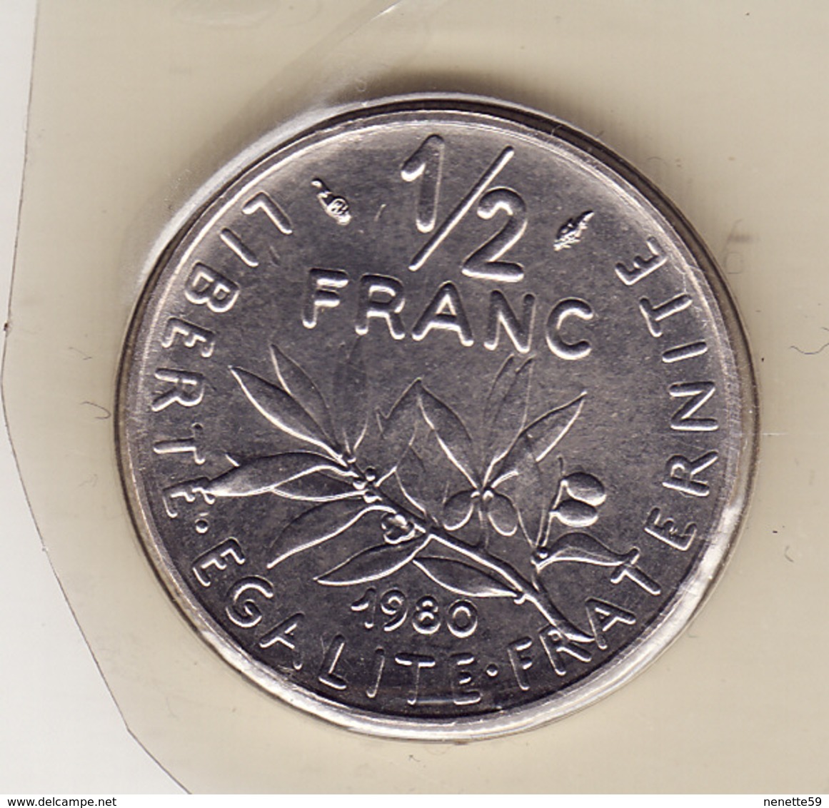 FDC 1/2 Francs -- 50 Centimes -- Semeuse 1980 -- Scellé -- Côte 30 € -- Fleur De Coins - Altri & Non Classificati