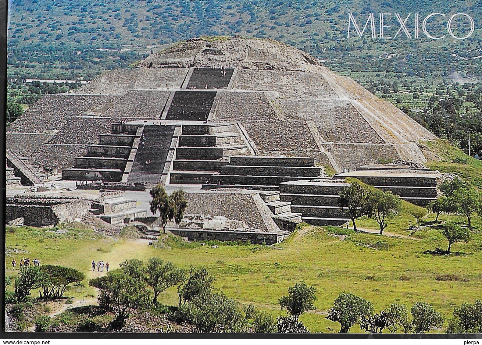 MESSICO - PIRAMIDE DE LA LUNA - VIAGGIATA 2001 FRANCOBOLLO ASPORTATO - Messico