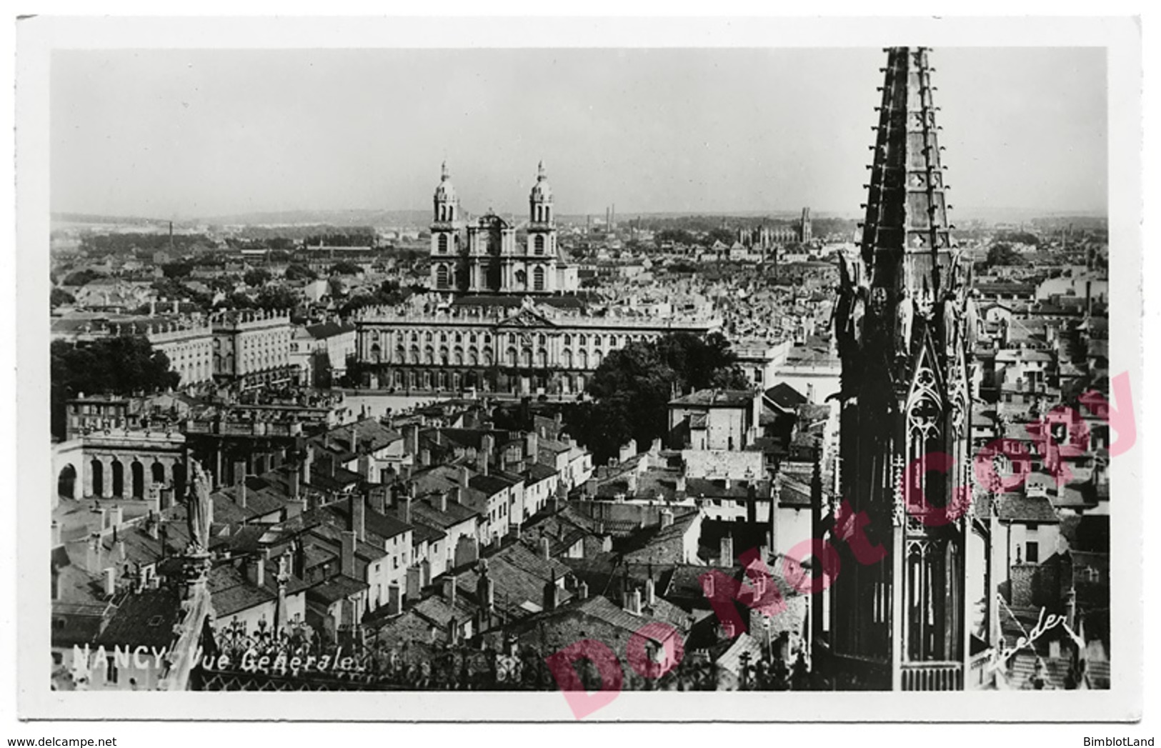 Carte Postale Ancienne CPA Veritable Photo Nancy Vue Générale Edition Roeder - Nancy