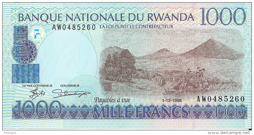 RWANDA - 1000 Francs 1998 UNC - Ruanda