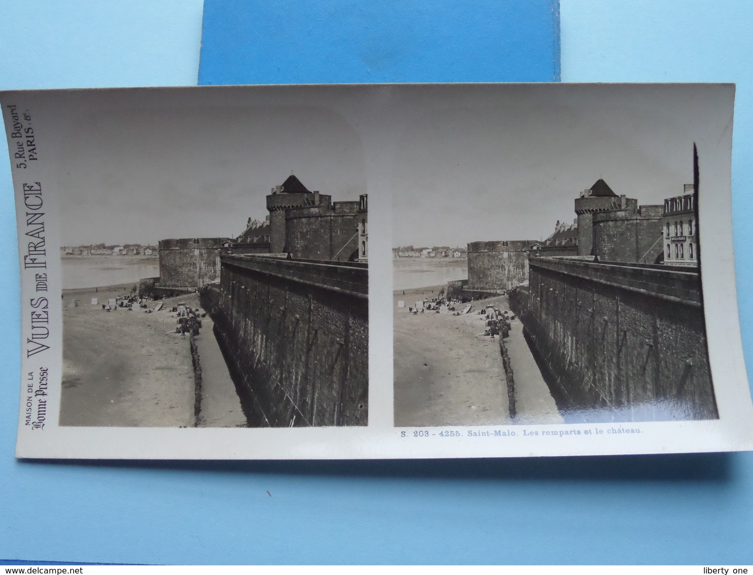 SAINT-MALO : Les Remparts Et Le Château : S. 203 - 4255 ( Maison De La Bonne Presse VUES De FRANCE ) Stereo Photo ! - Photos Stéréoscopiques