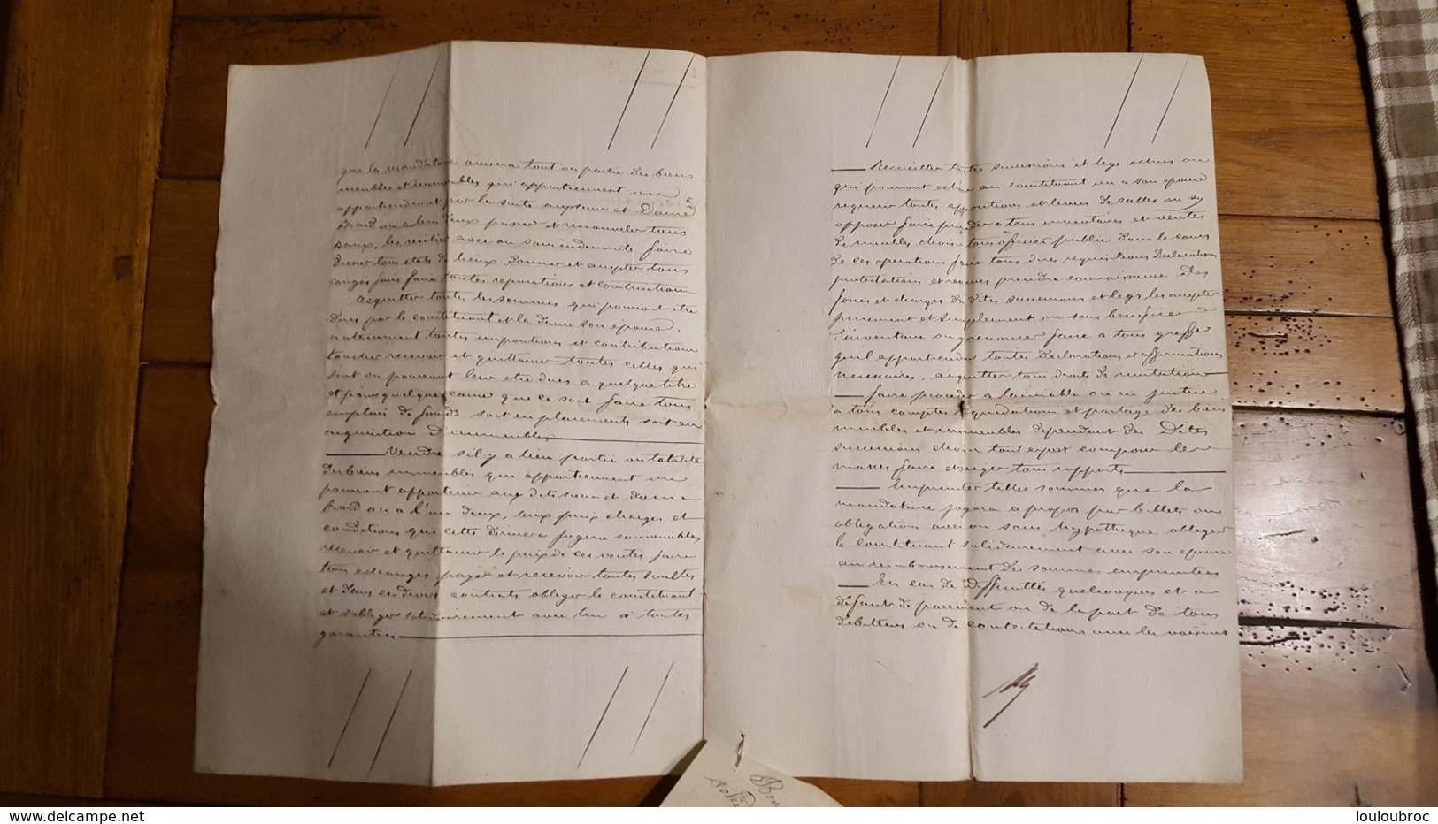 ACTE OCTOBRE 1869  PRCORATION NOTARIEE PLEAUX CANTAL - Historische Dokumente
