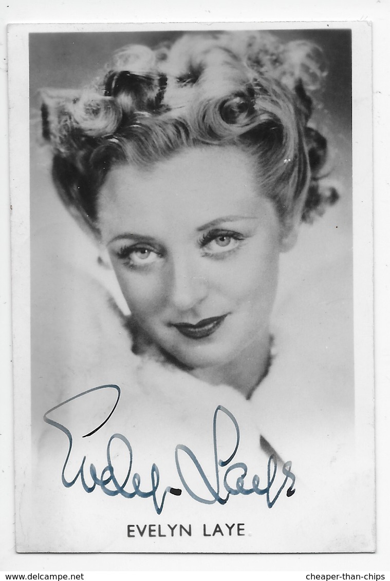 Evelyn Laye - Studio Publicity Handout - 10.5 X 7.2 - Plain Back - Actors