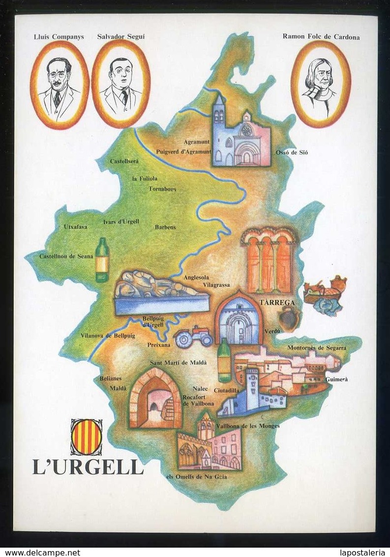 *L'Urgell* CCC 1977. Campanya Identificació Del Territori. Nueva. - Cartes Géographiques