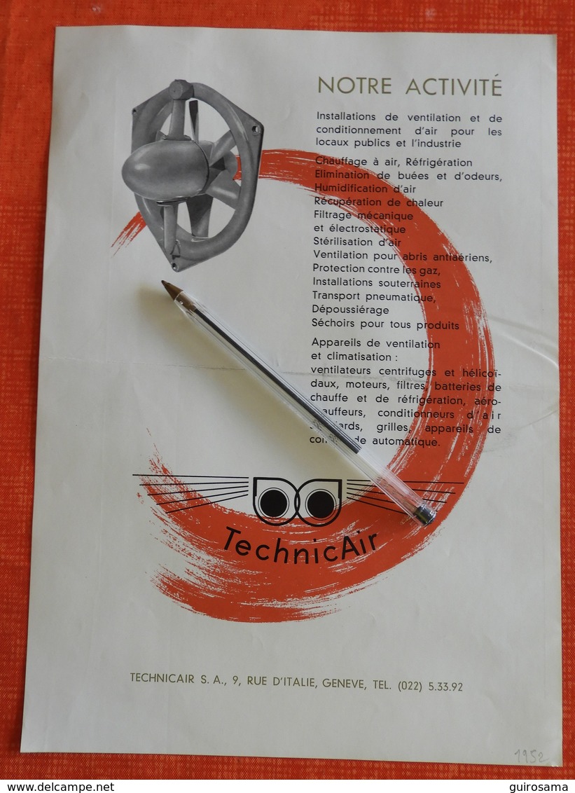 Technicair : Ventilation - 1952 - Genève - Suisse