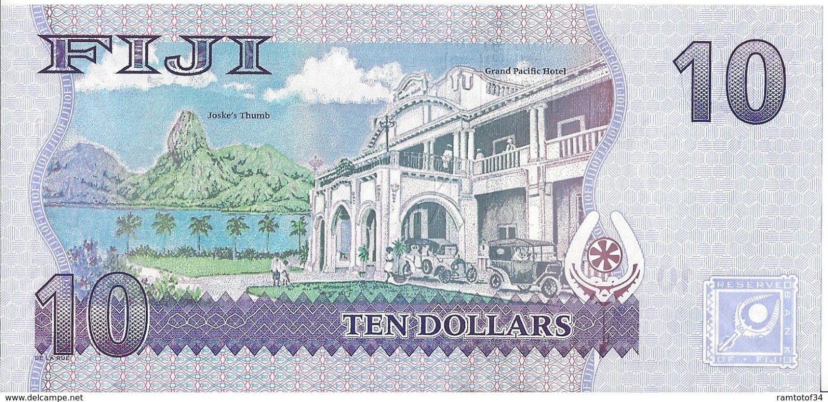 ILE FIDJI - 10 Dollars 2012 - UNC - Figi