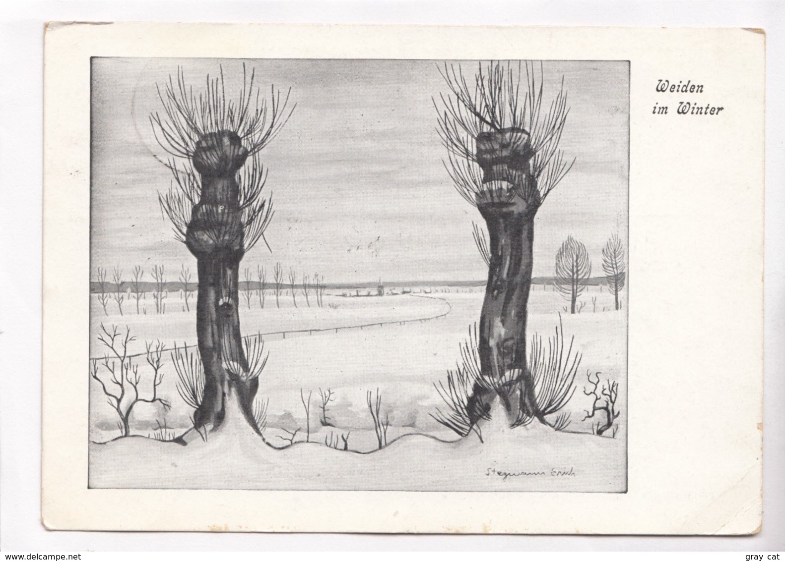 Weiden Im Winter, Erich Stegmann, 1941 Used Postcard [22294] - Paintings
