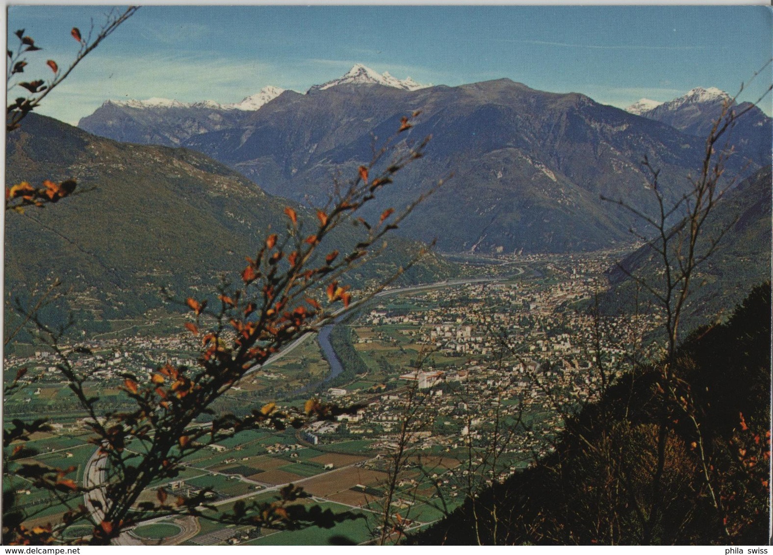 Bellinzona - Veduta Generale Da Sud Con Camorino, Giubiasco, Sementina, Monte Carasso E Arbedo-Castione - Giubiasco