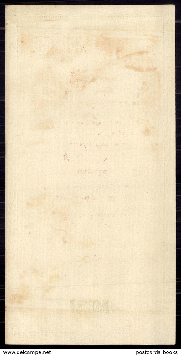 1905 MENU LUNCH Avant La Voyage De ROI De PORTUGAL En FRANCE. Menu Almoço 1 Dia Antes Da Chegada REI D.CARLOS A FRANÇA - Menus