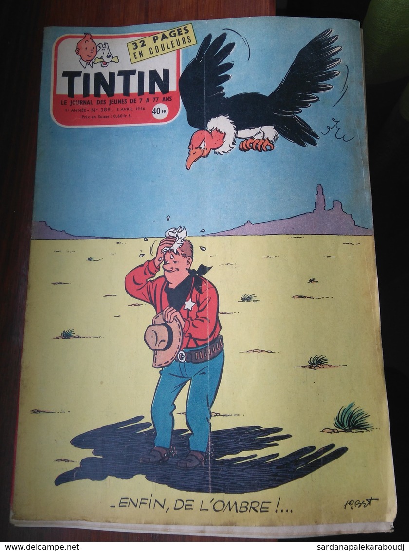 TINTIN N° 389 Du 5 Avril 1956 (avec Très Belle Publicité NOREV). - Tintin