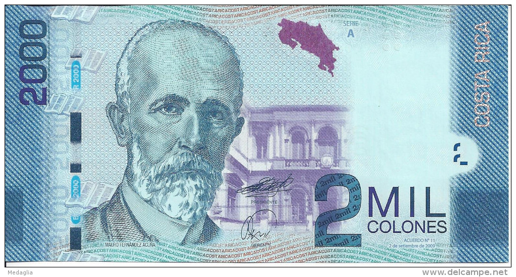 COSTA RICA - 2000 Colones 2009 UNC - Costa Rica