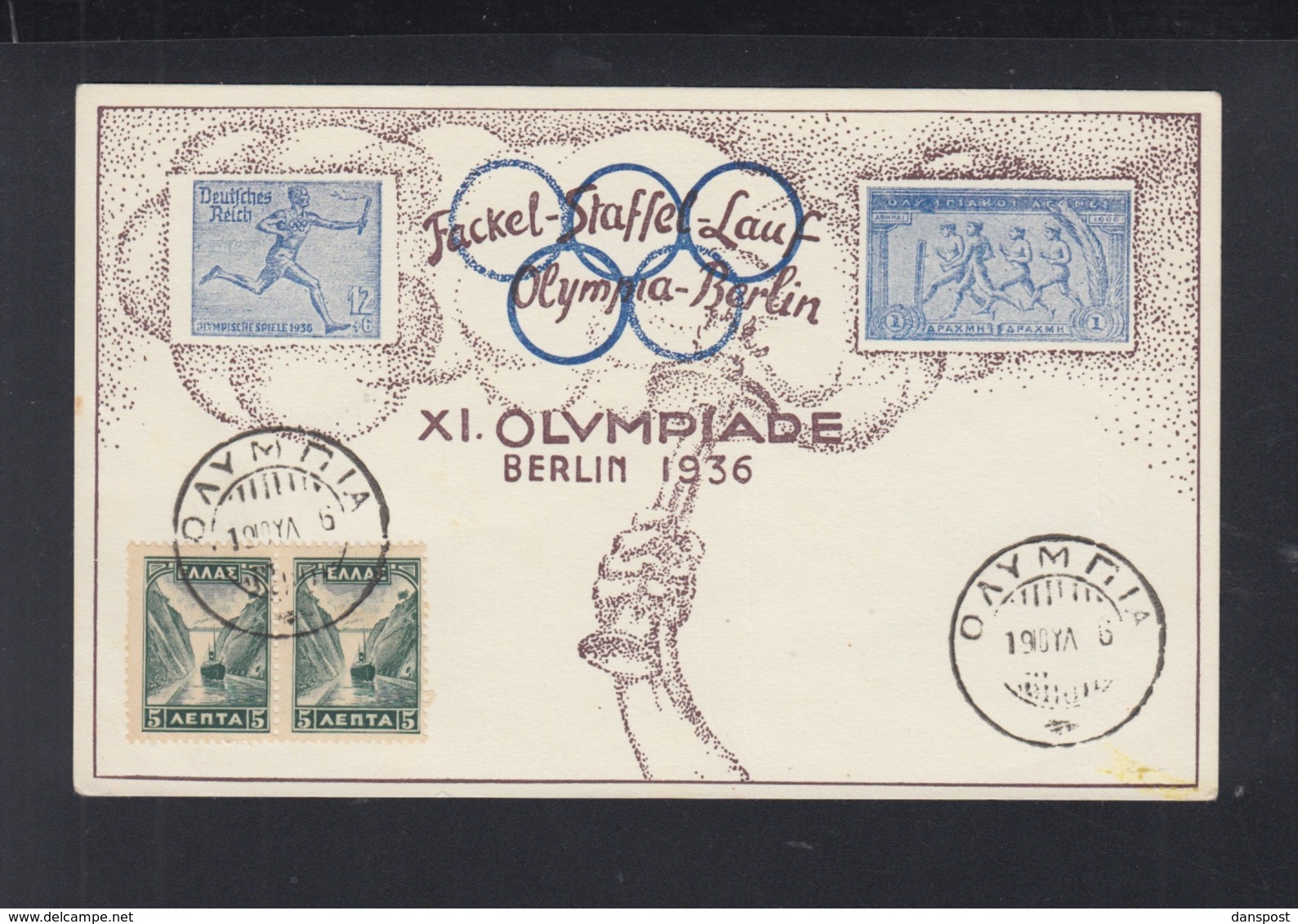 Olympics 1936 PC Olympia Cancel - Briefe U. Dokumente