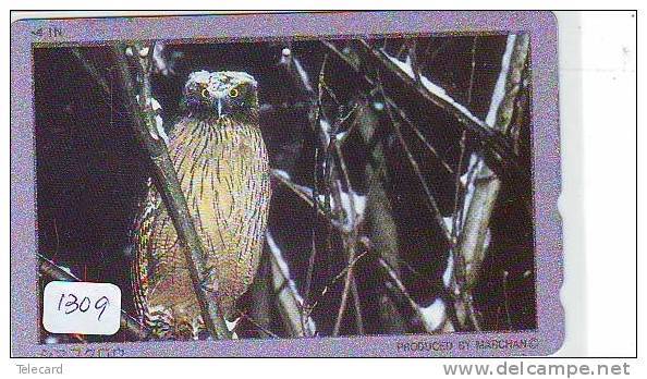 Télécarte Japon Oiseau * HIBOU * HIBOUX (1309) OWL * BIRD Japan Phonecard * TELEFONKARTE * EULE * BUHO * U - Owls