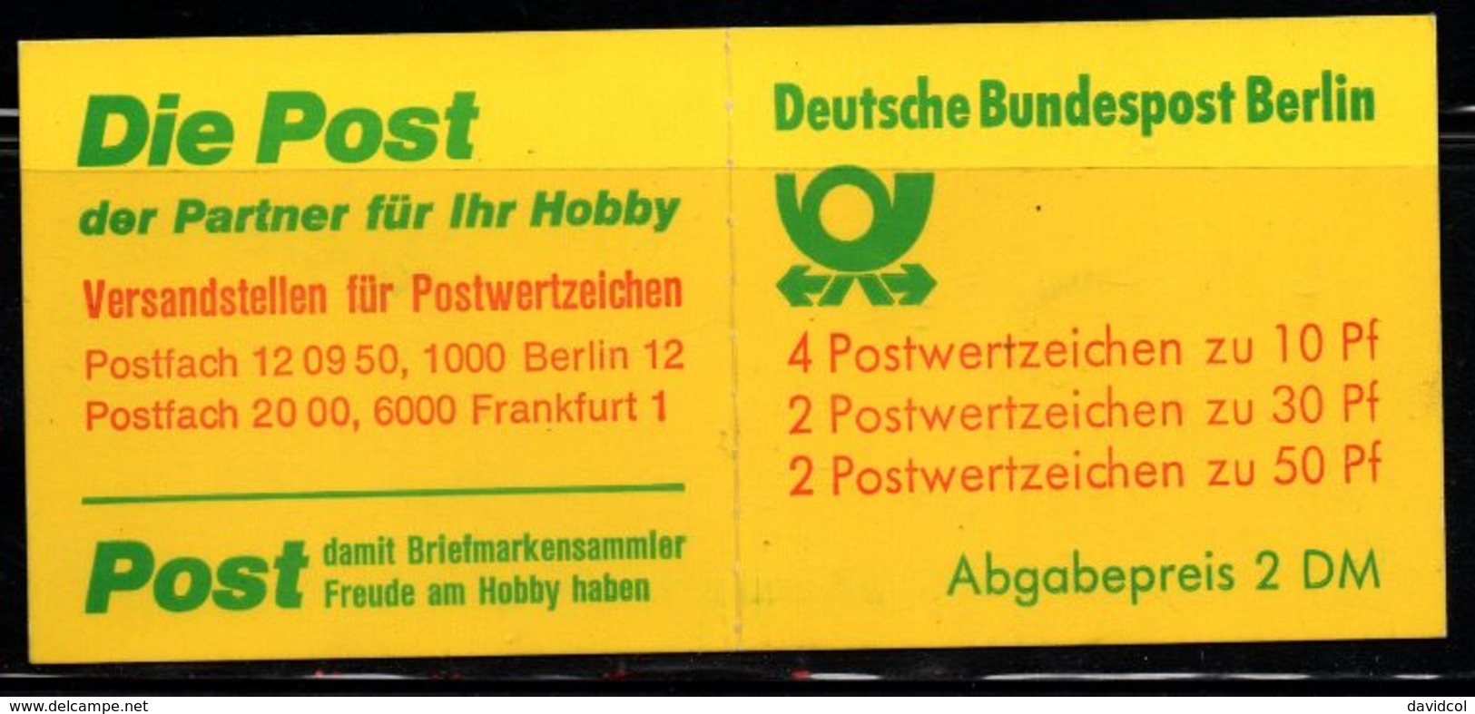 P056.-. BERLIN / GERMANY . MI#: H BLATT 19.  /  BOOKLET. CV: 4.50  EUR - Booklets