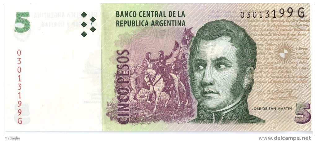 ARGENTINE - 5 PESOS UNC - Argentine