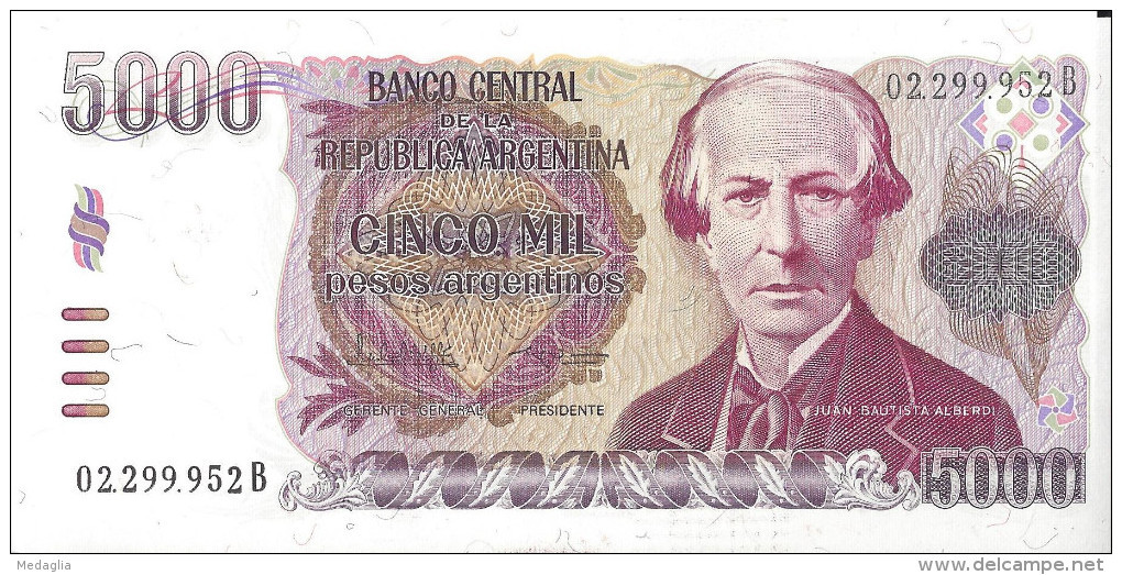 ARGENTINE - 5000 Pesos 1984-85 UNC - Argentine