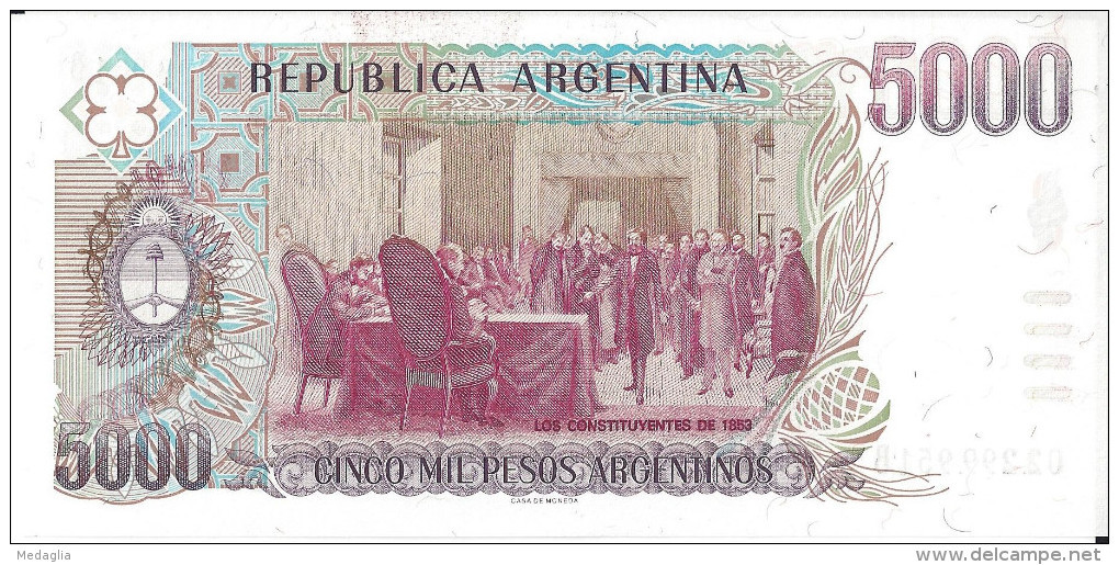 ARGENTINE - 5000 Pesos 1984-85 UNC - Argentine