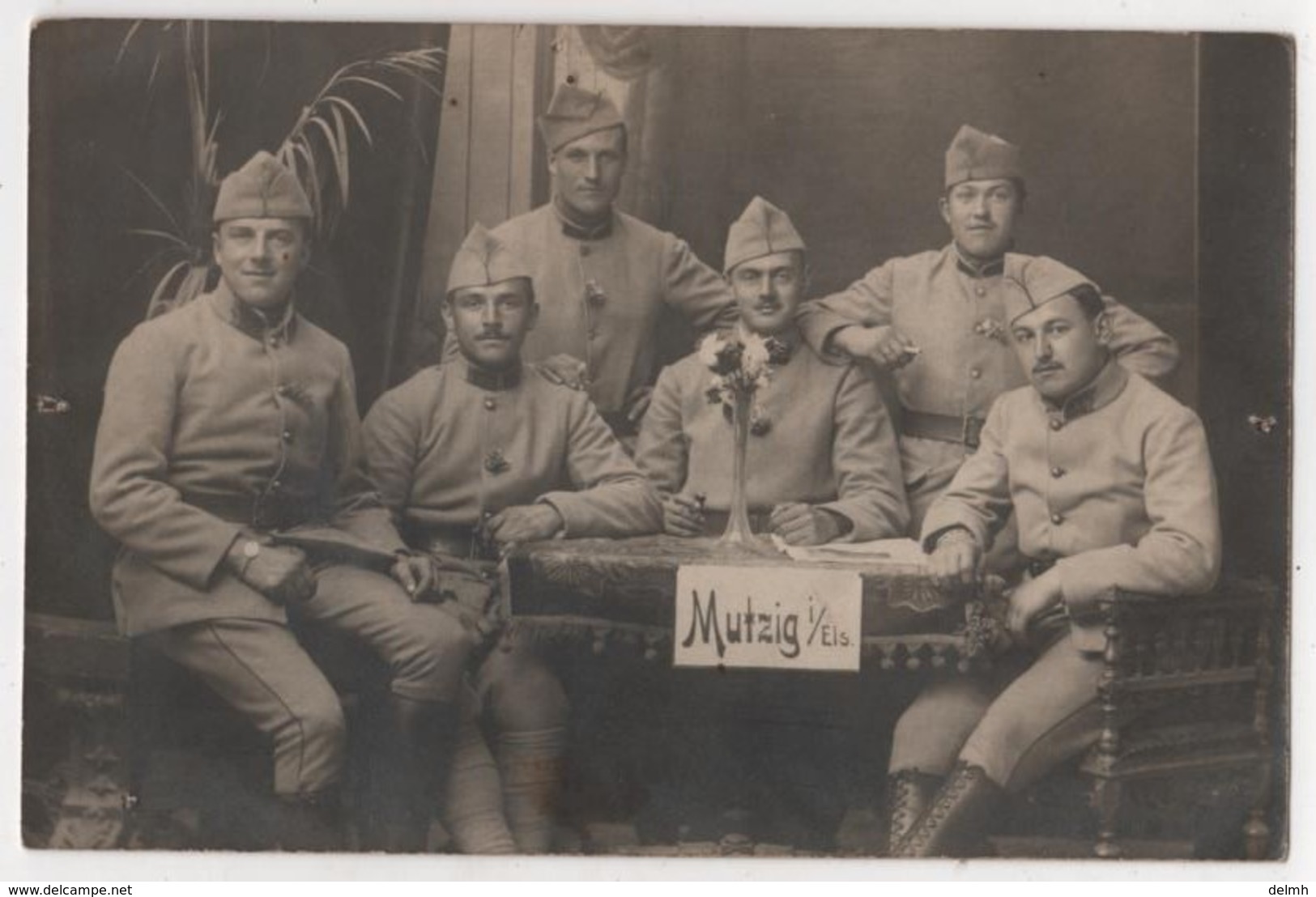 Carte Photo Militaria Groupe De Soldats MUTZIG - Mutzig