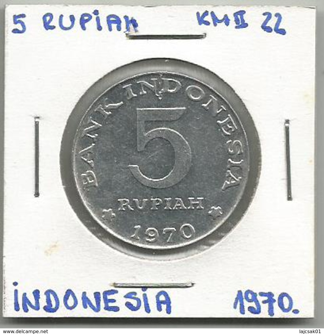 A12 Indonesia 5 Rupiah 1970. KM#22 - Indonesien