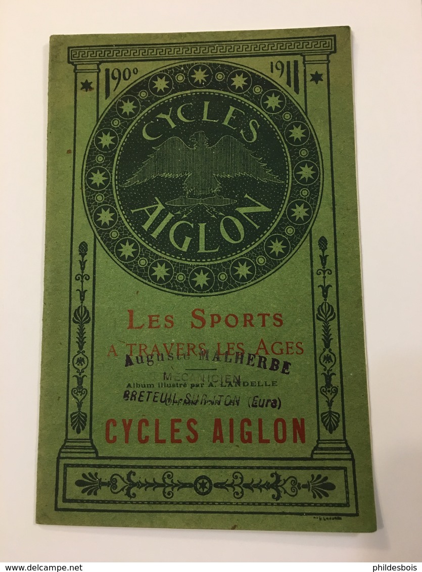 ARGENTEUIL   CATALOGUE Publicitaire 1911 CYCLES AIGLON BICYCLETTES , VELOS , PUBLICITE - Publicités