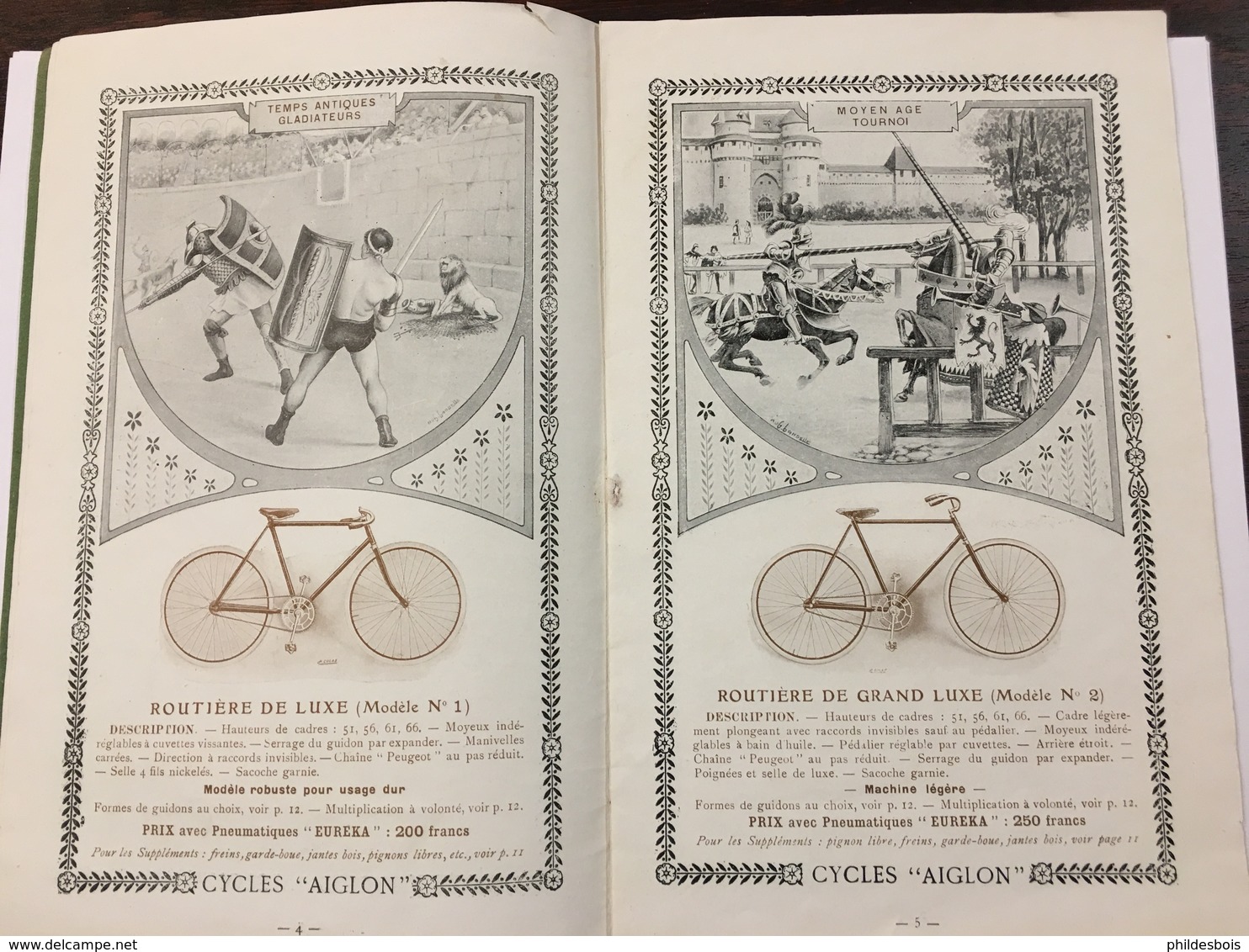 ARGENTEUIL   CATALOGUE Publicitaire 1911 CYCLES AIGLON BICYCLETTES , VELOS , PUBLICITE - Publicités