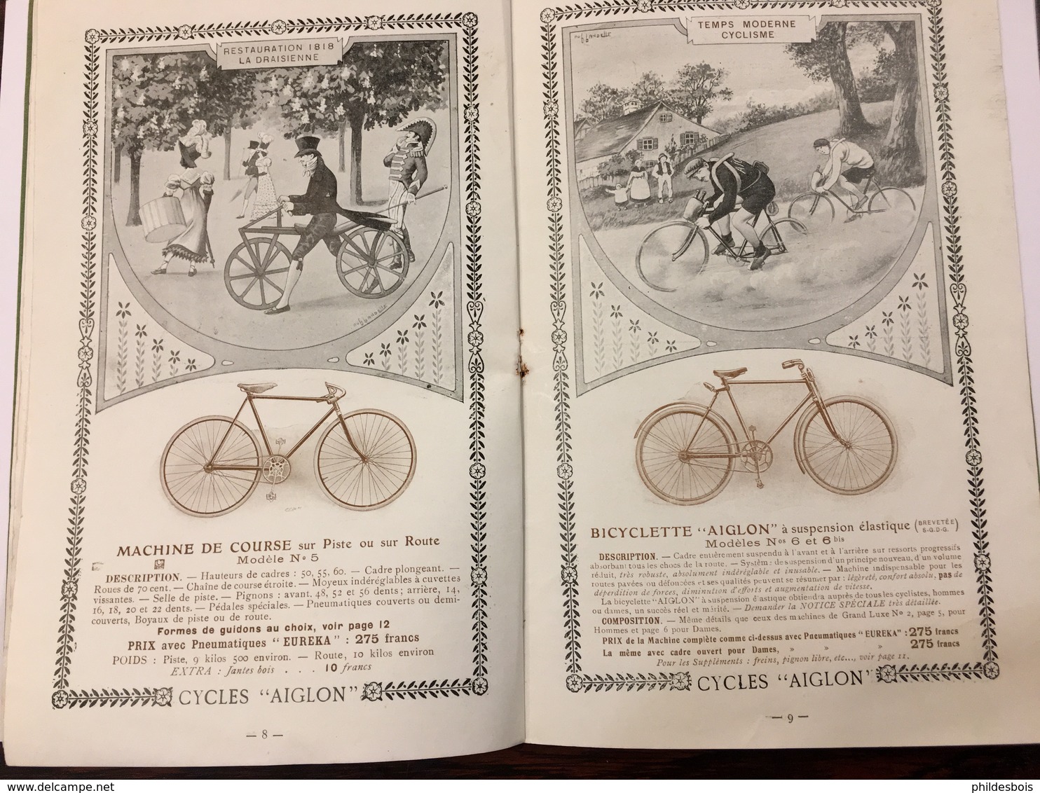 ARGENTEUIL   CATALOGUE Publicitaire 1911 CYCLES AIGLON BICYCLETTES , VELOS , PUBLICITE - Publicités