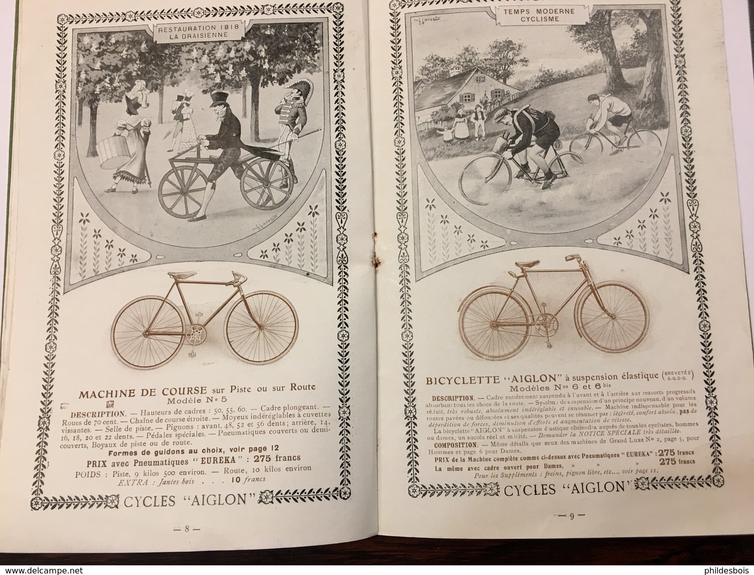 ARGENTEUIL   CATALOGUE publicitaire 1911 CYCLES AIGLON BICYCLETTES , VELOS , PUBLICITE