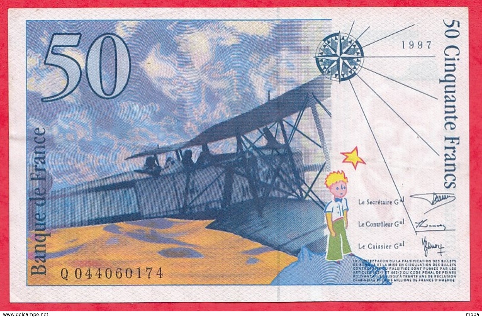 50 Francs "St Exupéry" 1997----VF/SUP---n° Q 044060174 - 50 F 1992-1999 ''St Exupéry''