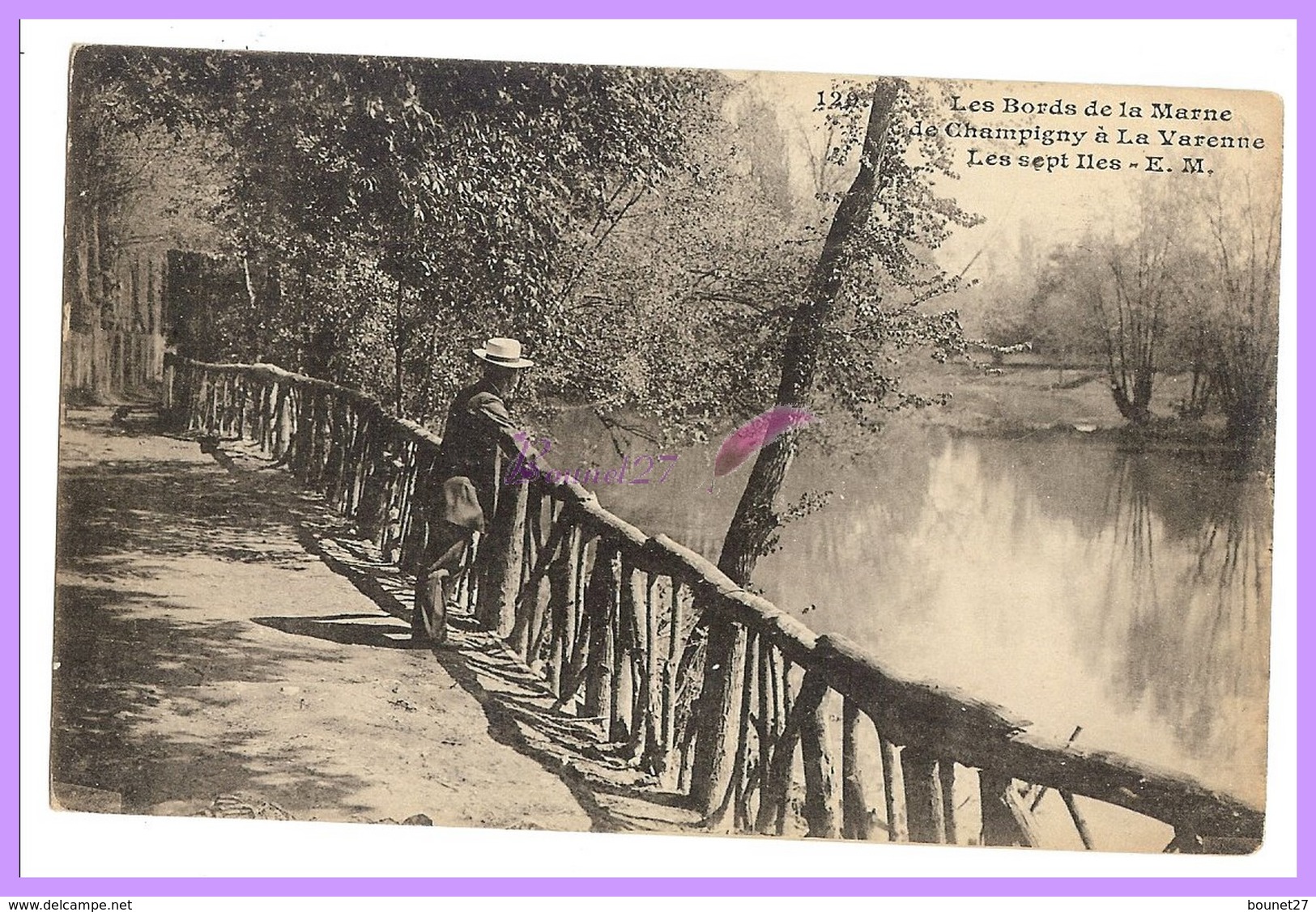 CPA 120. LES BORDS DE LA MARNE DE CHAMPIGNY A LA VARENNE LES SEPT ILES  (51 Marne) - Champigny