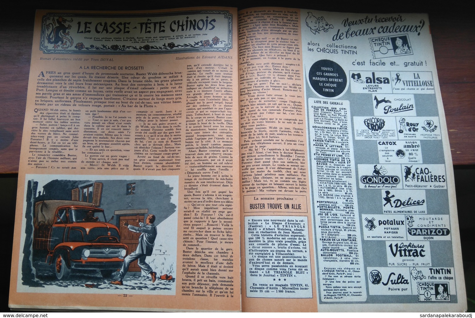 TINTIN N°423 Du 29 Novembre 1956 - Très Bon état. (rare Pub Pour Dinky Toys) - Tintin