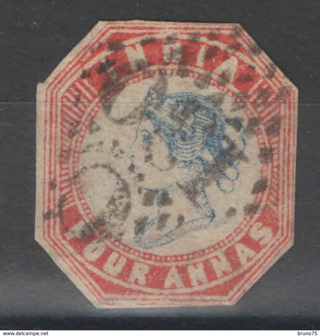 Inde Anglaise - YT 5 Découpé Oblitéré - 1854 East India Company Administration