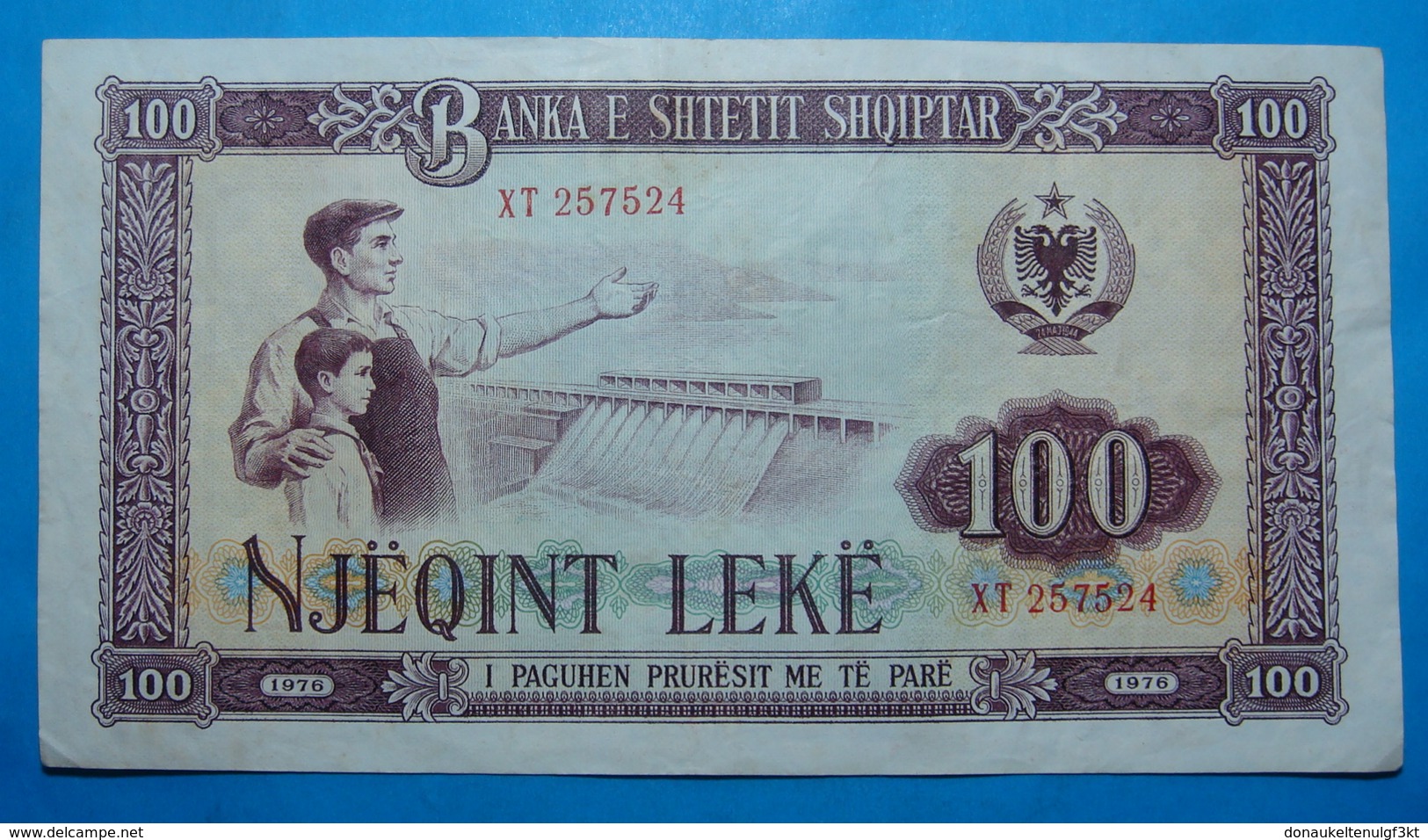 ALBANIA 100 LEKE 1976 Serial # XT 257524 - Albania