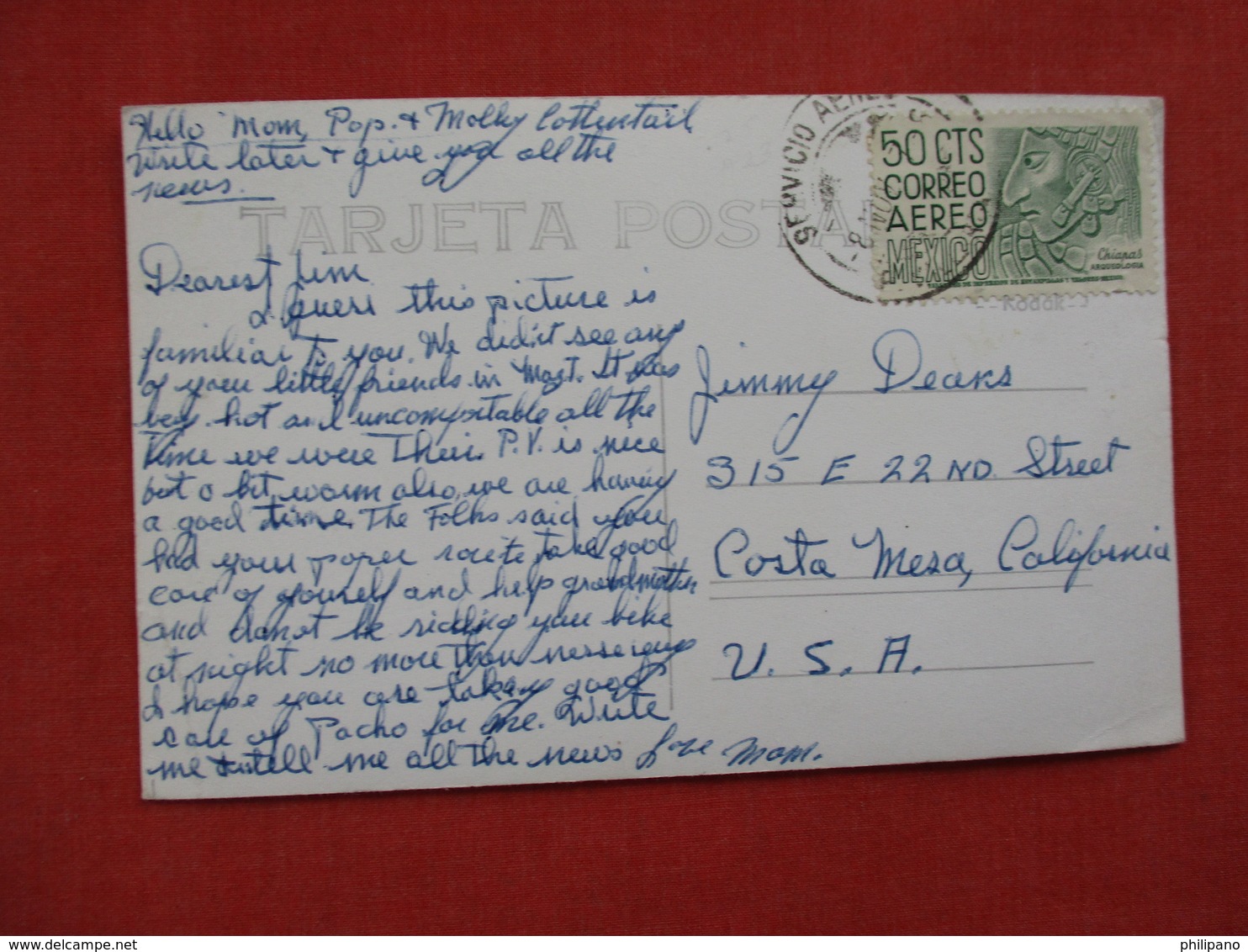 RPPC  > Mexico Hotel La Siesta Matalian  Has Stamp & Cancel      Ref. 3080 - Mexique