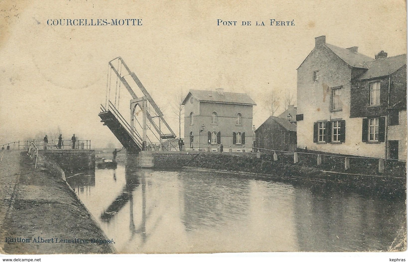 COURCELLES-MOTTE : Pont De La Ferté - RARE CPA - Cachet De La Poste 1912 - Courcelles