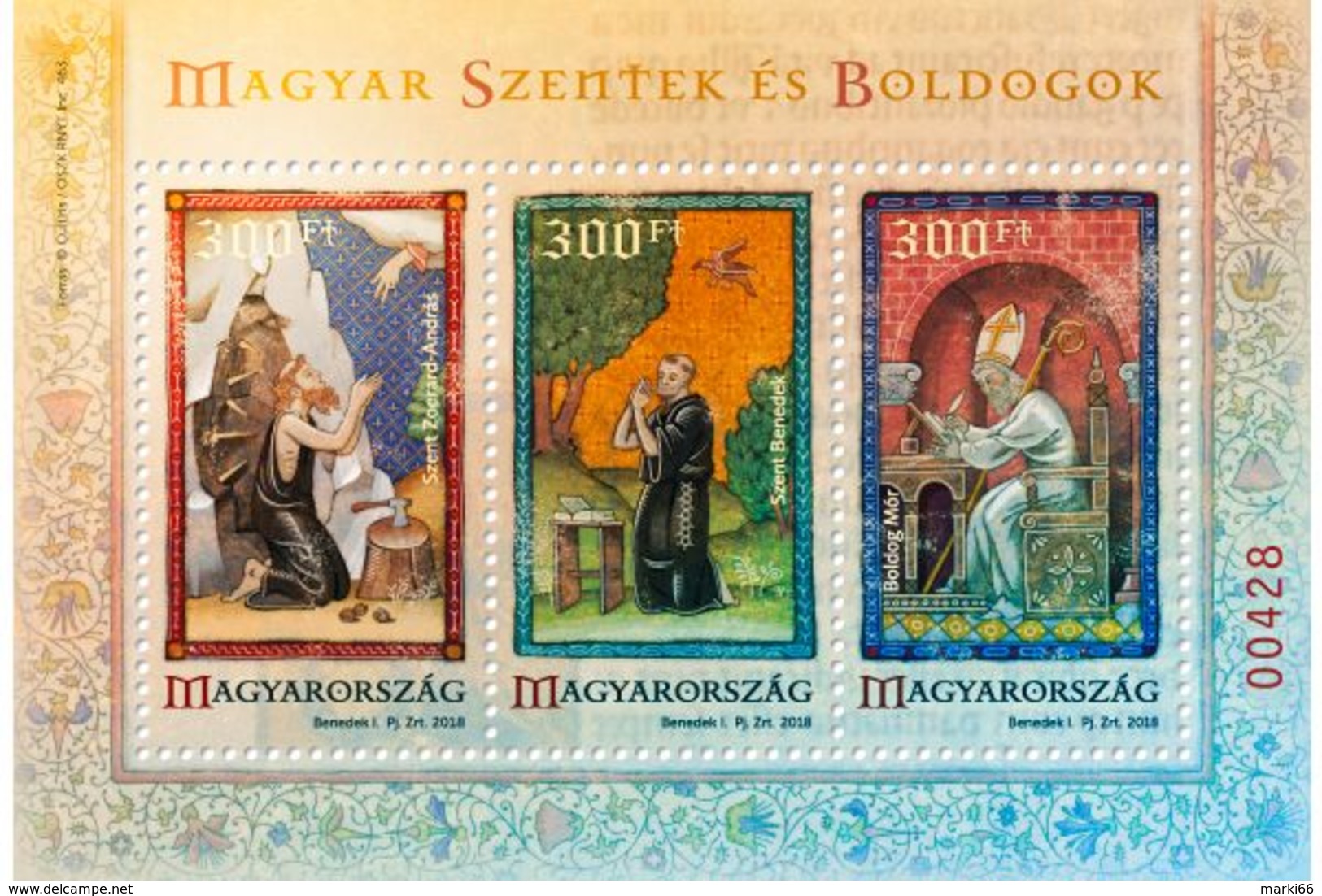 Hungary - 2018 - Hungarian Saints And Blesseds VI - Special Souvenir Sheet With Diffractive Film Printing - Unused Stamps