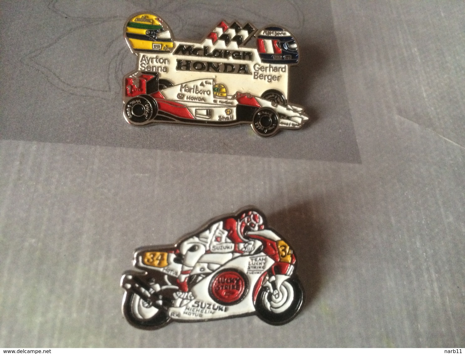 Pins SUZUKI HONDA MC LAREN Ayrton Senna Gerhard Berger - Non Classés