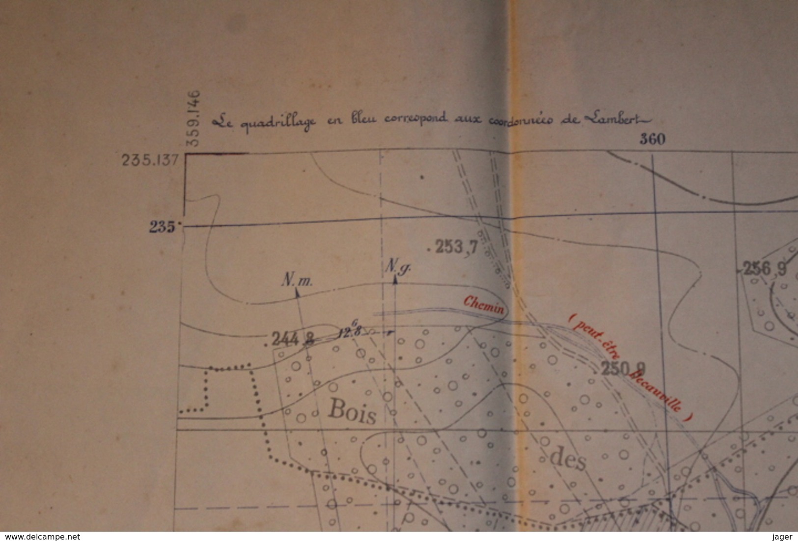 Carte De Tranchée Canevas  Mort Mart Flirey 1 /5000  Guerre 1914 1915 - 1914-18