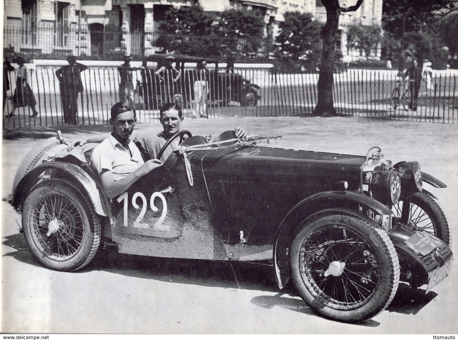 Rallye Coupe Des Alpes 1933  -  M.G. J3  -  Pilote: W.E.Belgrave  -  15x10cms PHOTO - Rallyes