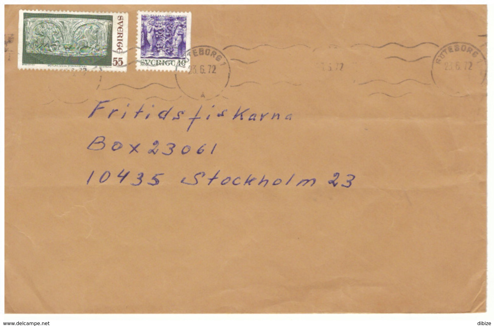 Sweden. Letter. Stamps And Postmark. 1972. Goteborg - 1930- ... Francobolli In Bobina II