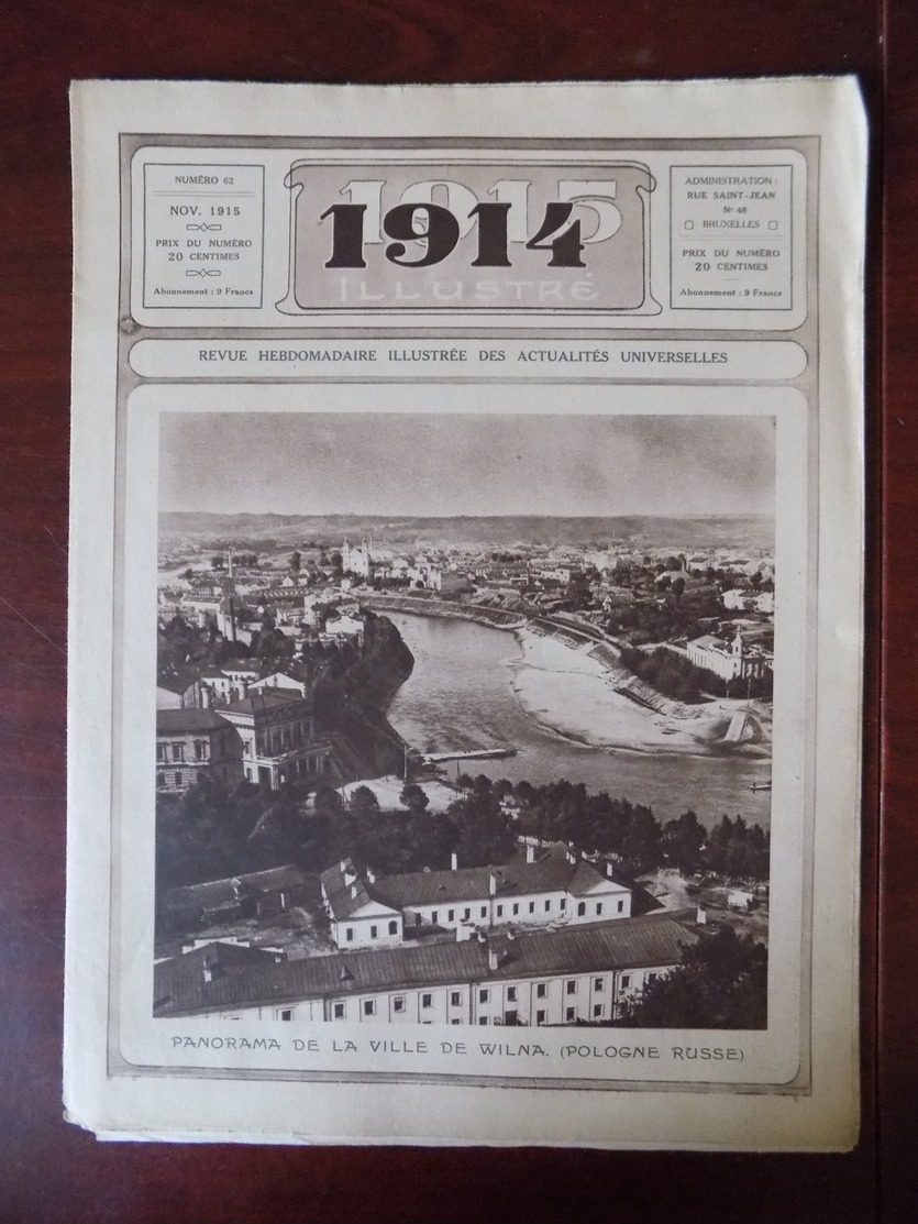 1914 Illustré N° 62 Wilna - Pont-Brûlé Lez Vilvorde - Hiver En Russie - Gorlice - Gand Monument Van Eyck... - Oorlog 1914-18