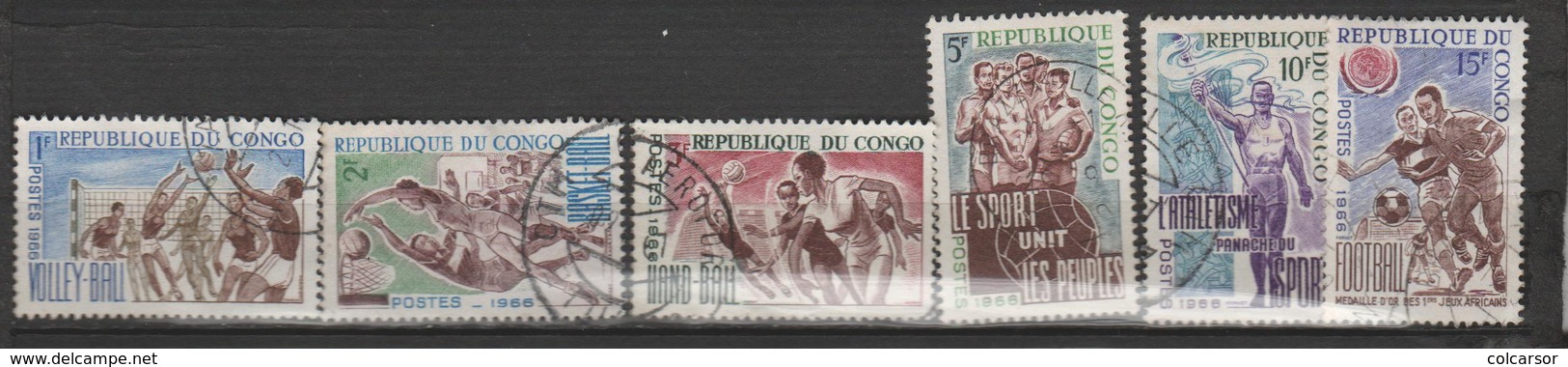 CONGO ; N°190 /195 SPORTS DIVERS " - Oblitérés
