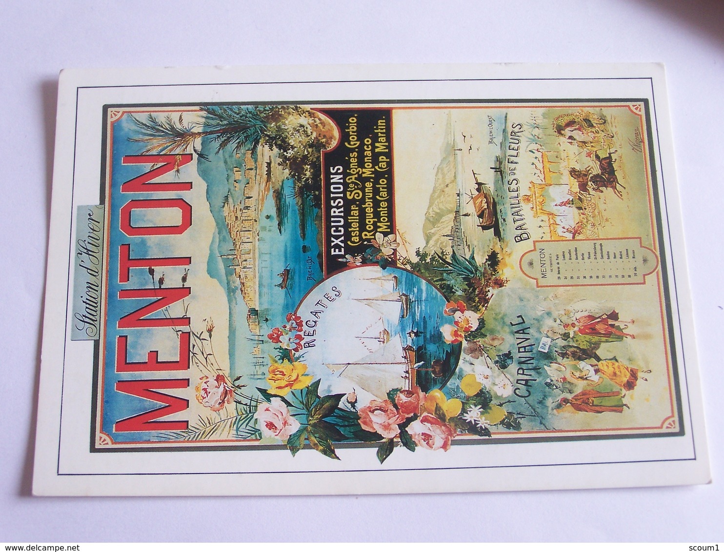 Affiche Reproduite Dans Le Livre "affiches D'azur" - Menton - Advertising