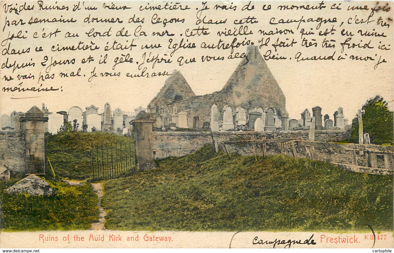 UK - Scotland - Ayrshire - Prestwick - Ruins Of The Auld Kirk And Gateway In 1907 - Ayrshire