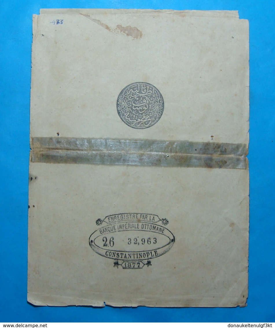 TURKEY - OTTOMAN IMPERIALE BANQUE 100 KURUS 1877. - Turquie