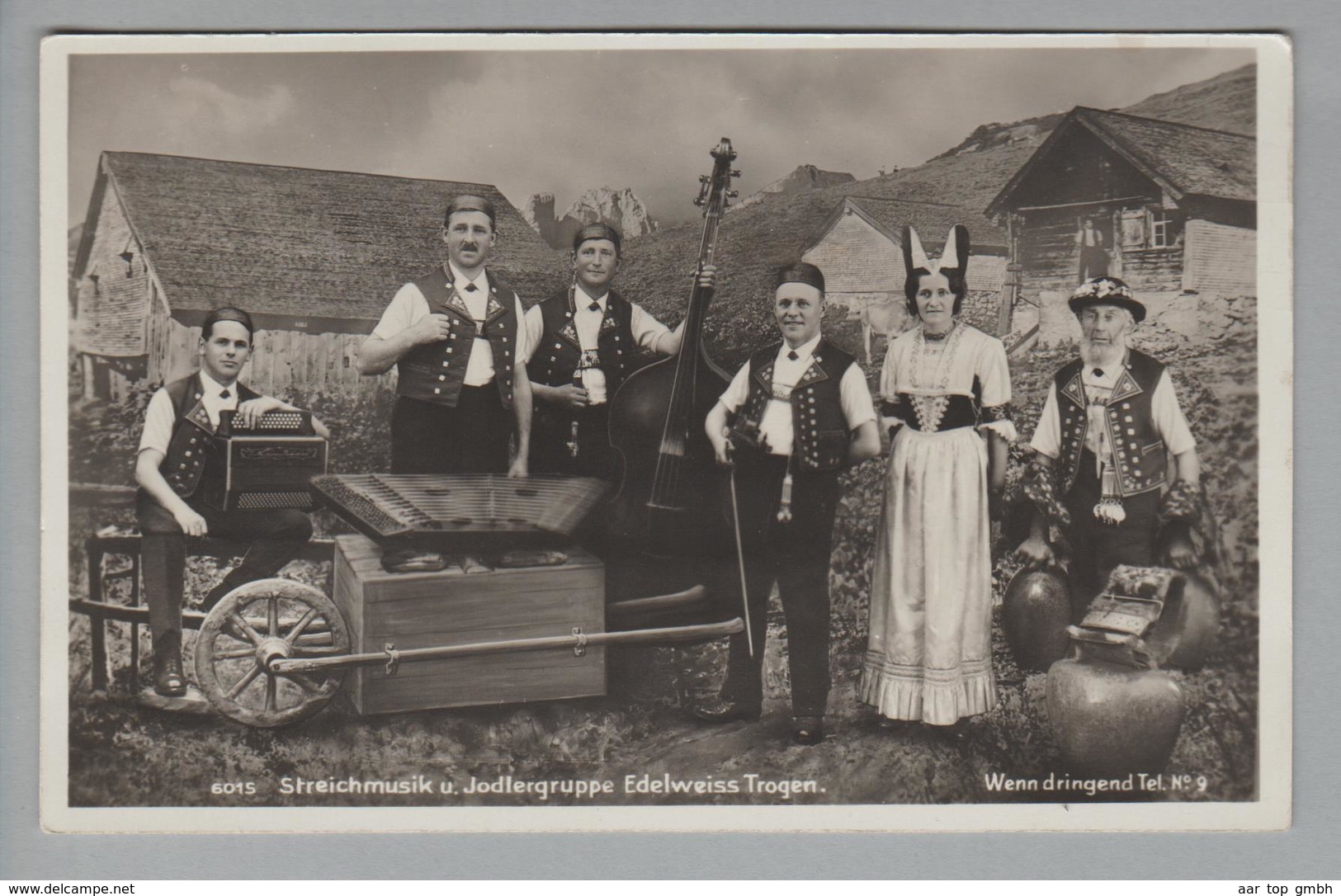 AK Motiv Musik 1932-12-04 Foto Streichmusik + Jodlergruppe Edelweiss #6015 - Musique Et Musiciens