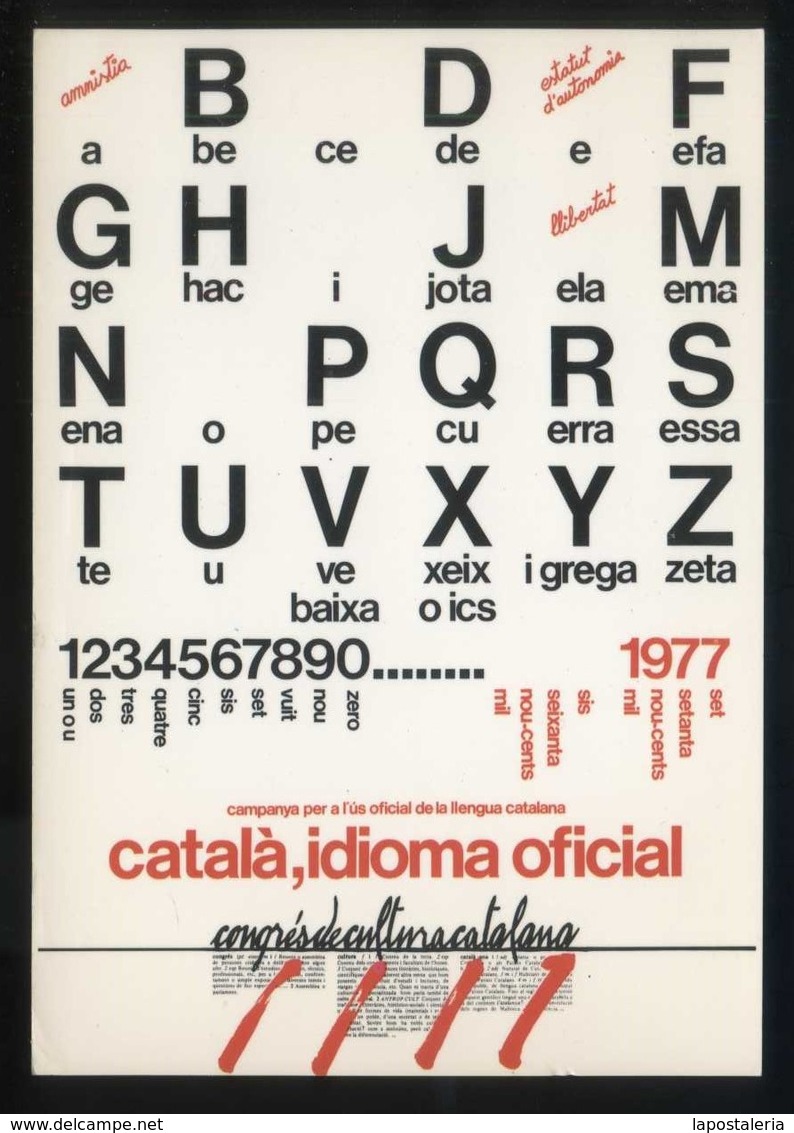 Catalunya. CCC 1977. *Campanya Llengua...* Lote 21 diferentes. Nuevas.