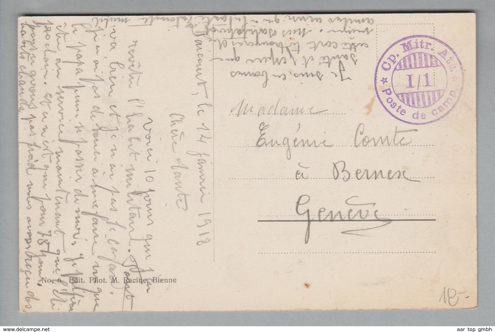 AK CH BE Saicourt 1918-01-14 Foto M. Racine - Court