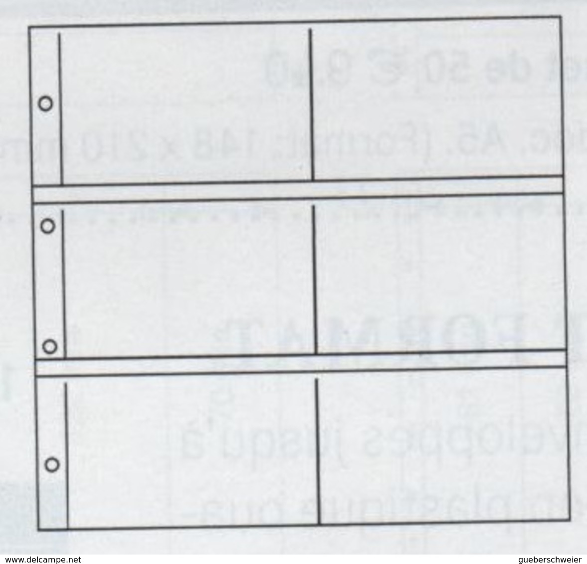 Paquet De 10 Feuilles De Classement Transparentes Pour Cartes Post. Modernes Horiz. Réf. 3060 Album Lindner XL à - 50% - Non-classés