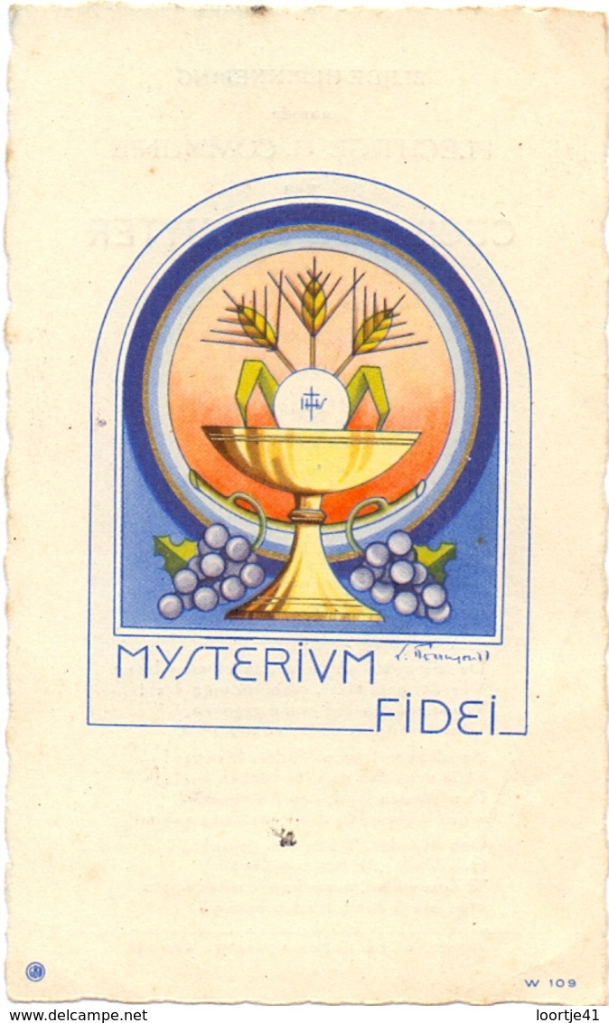 Devotie - Devotion - Communie Communion - Cecile De Schuyter - Brugge Kristus Koning - 1945 - Communion